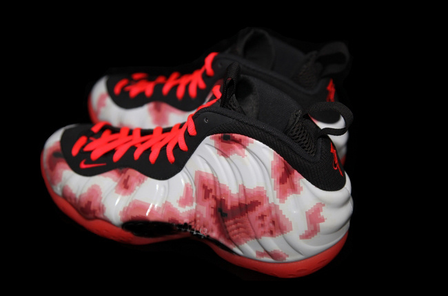 2014 Air Foamposite One White Wine Red Black Shoes