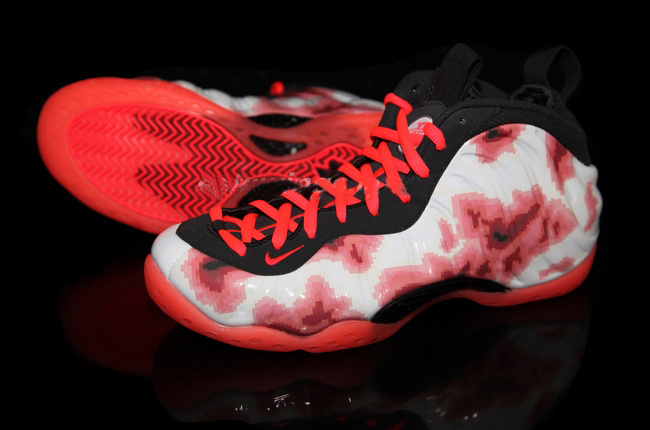 2014 Air Foamposite One White Wine Red Black Shoes