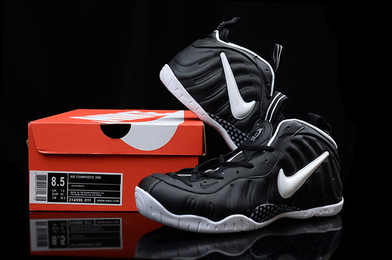 Nike Air Foamposite Penny Black White Shoes - Click Image to Close