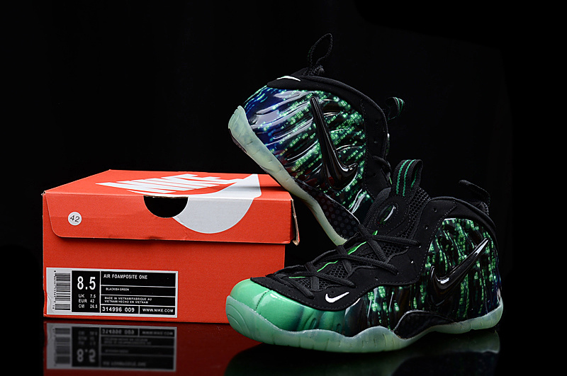 Nike Air Foamposite Penny Green Black Shoes - Click Image to Close