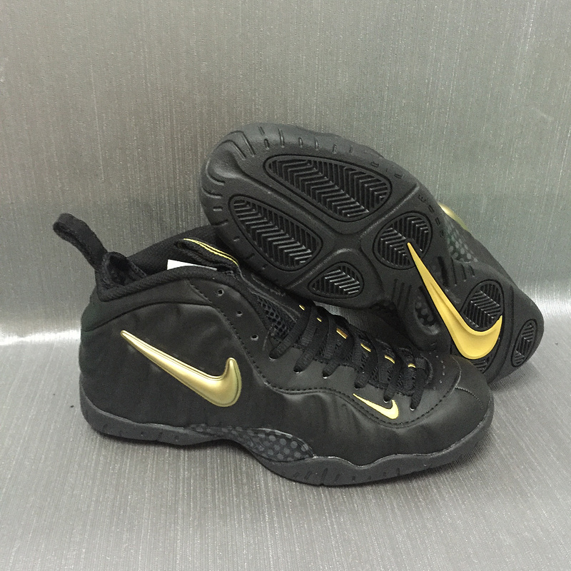 Nike Air Foamposite Pro Black Gold Shoes