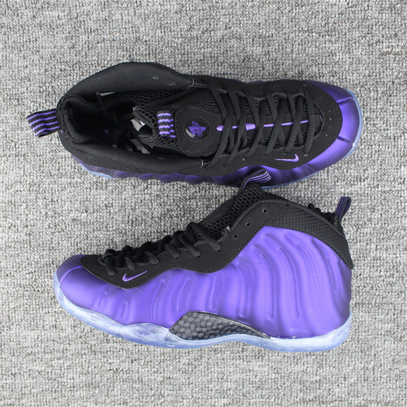 Nike Air Foamposite Purple Black Basketball Shoes - Click Image to Close