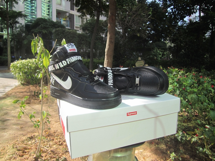 Nike Air Force 1 High Supreme SP Black White Shoes