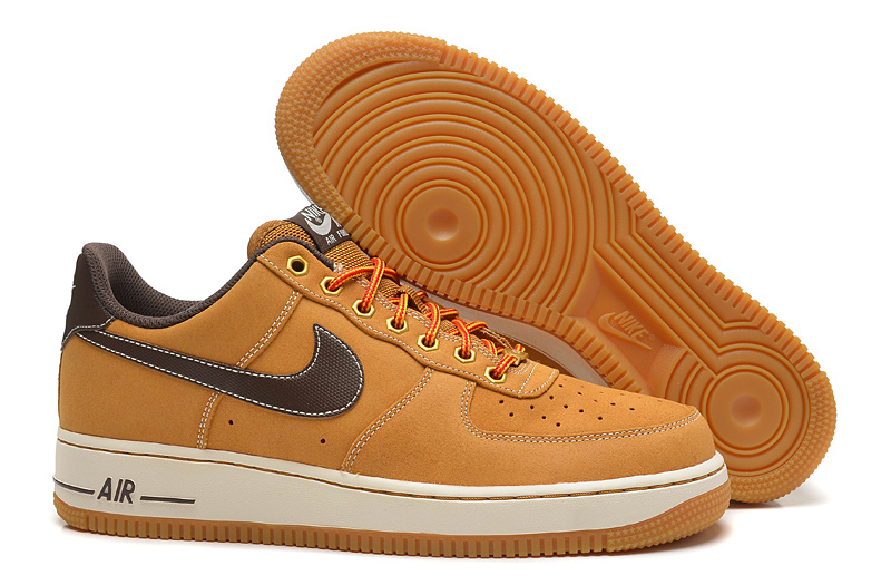 Nike Air Force 1 Wheat Yellow Shoes - Click Image to Close