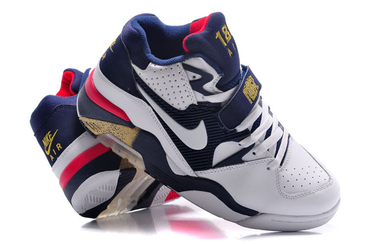 New Release Air Force 180 Barkley White Blue Gold Shoes