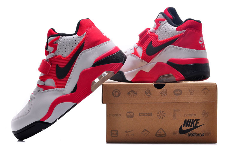 New Release Air Force 180 Barkley White Red Black Shoes - Click Image to Close