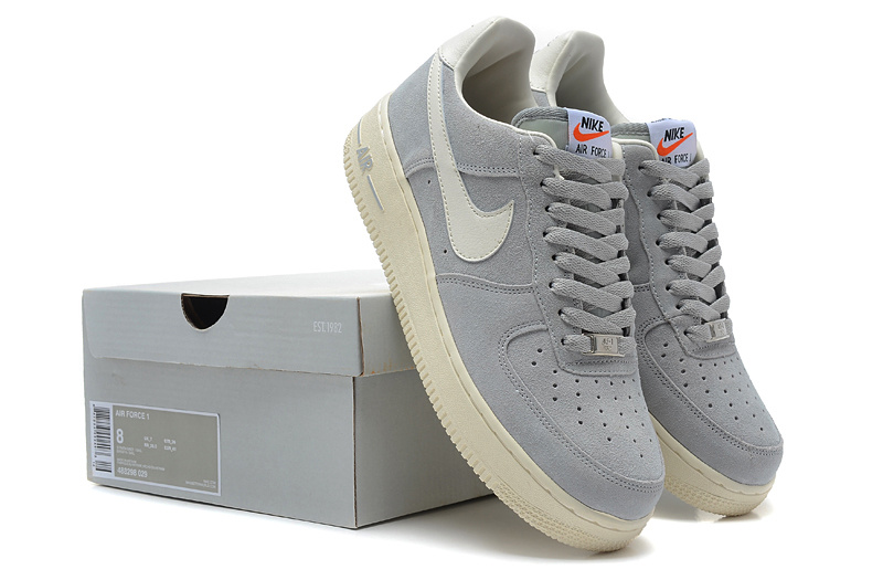 Nike Air Force All Grey Shoes - Click Image to Close