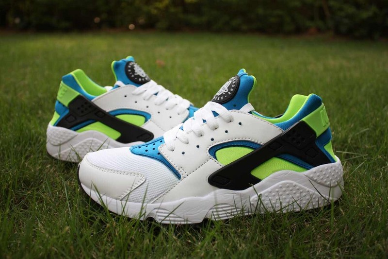 Nike Air Huarache White Green Black Women's Shoes - Click Image to Close