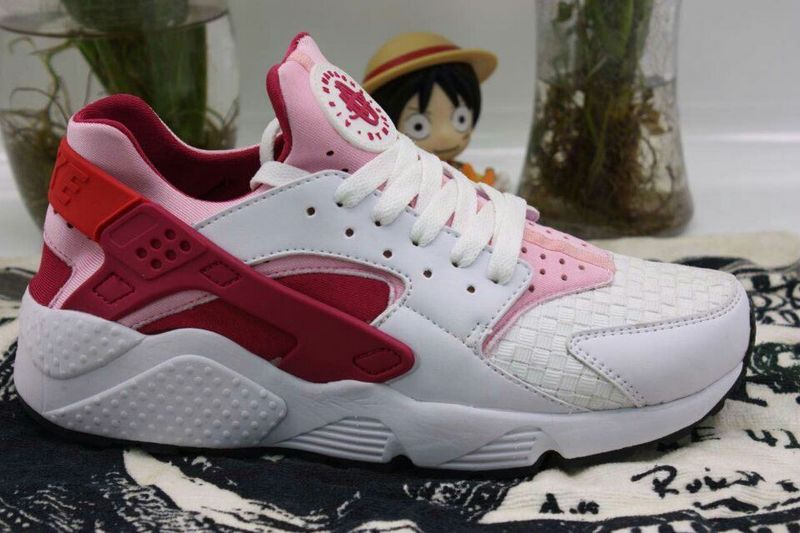 Nike Air Huarache White Pink Shoes - Click Image to Close