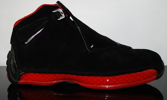 Nike Air Jordan 18 OG Black Varsity Red Shoes - Click Image to Close