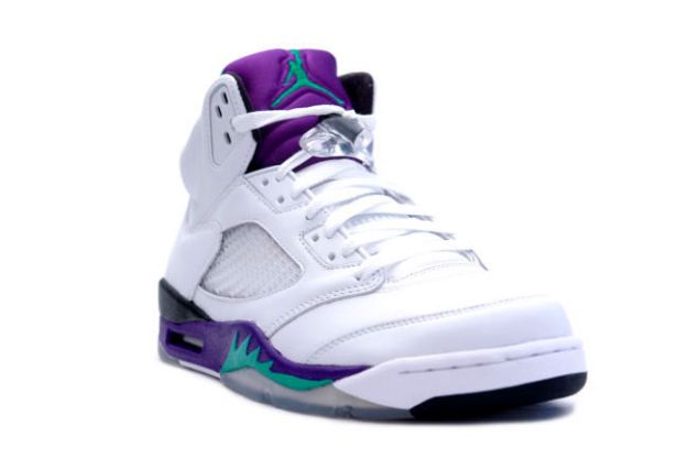 Nike Air Jordan 5 LS White Grape Ice New Emerald Shoes