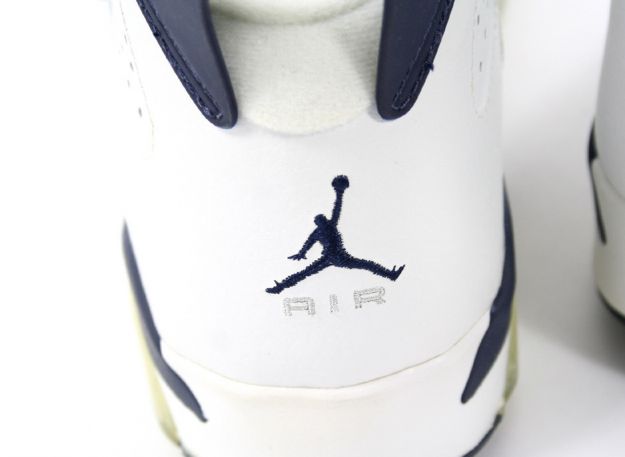 Nike Air Jordan 6 White Midnight Navy Shoes - Click Image to Close