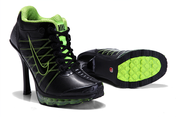 Nike Air Max 09 High Heels Black Green