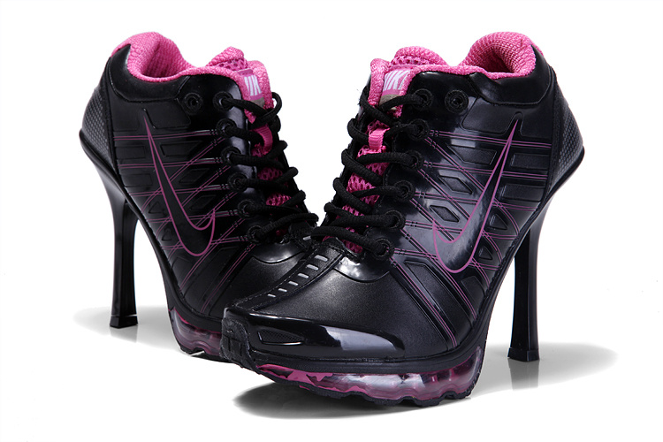 Nike Air Max 09 High HeelsBlack Pink - Click Image to Close