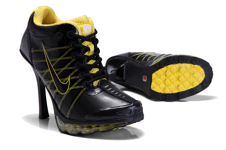 Nike Air Max 09 High Heels Black Yellow