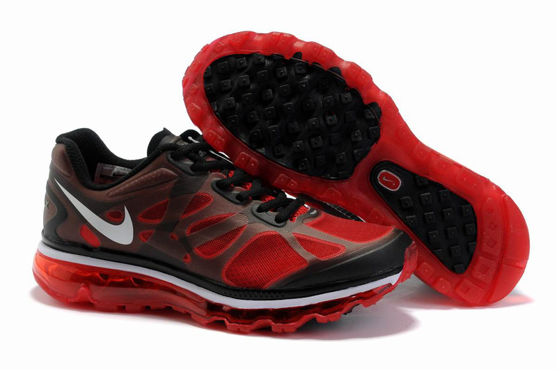 Nike Air Max 2012 Black Red Shoes - Click Image to Close