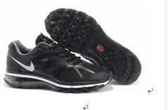Nike Air Max 2012 Black White Shoes - Click Image to Close