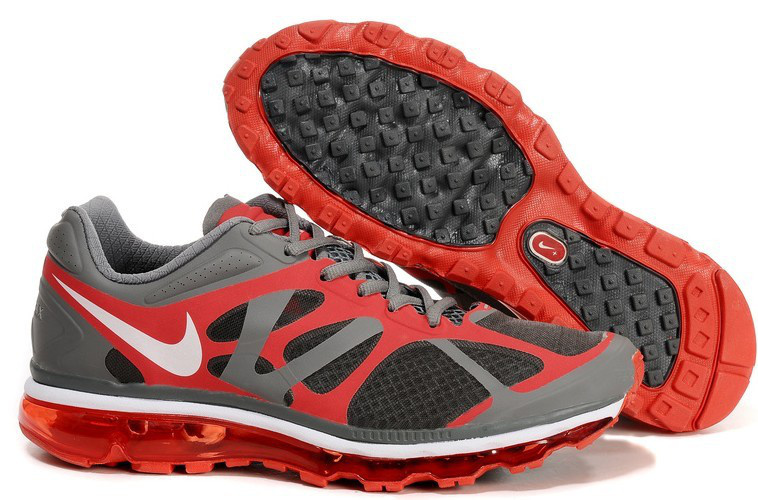 Nike Air Max 2012 Grey Black Red Shoes