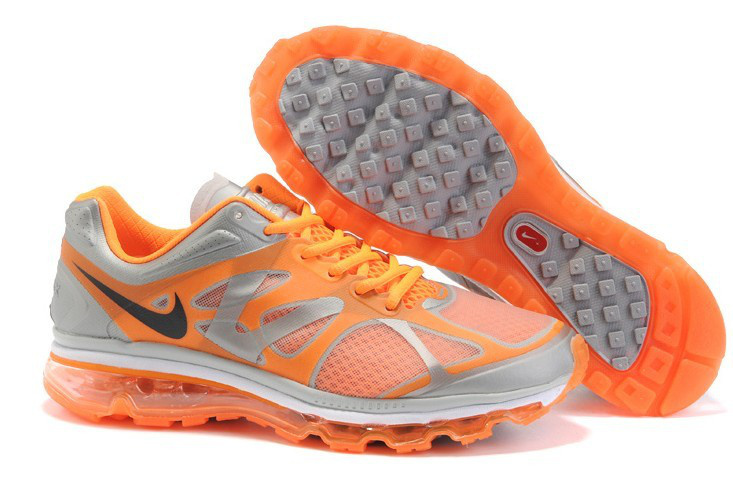 Nike Air Max 2012 Orange Silver Shoes - Click Image to Close