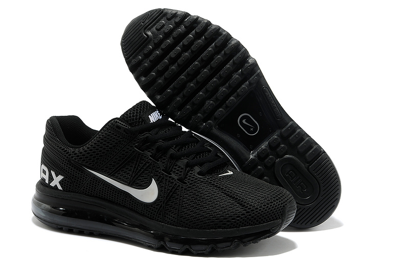 Nike Air Max 2013 All Black Shoes - Click Image to Close