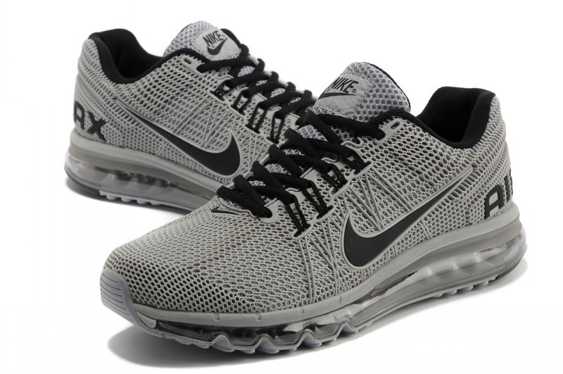 Nike Air Max 2013 All Grey Black Shoes