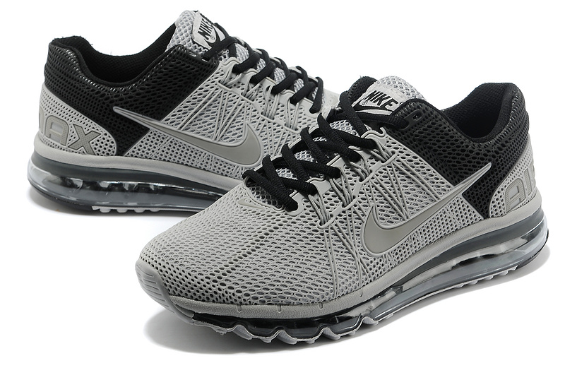 Nike Air Max 2013 Grey Black Shoes - Click Image to Close