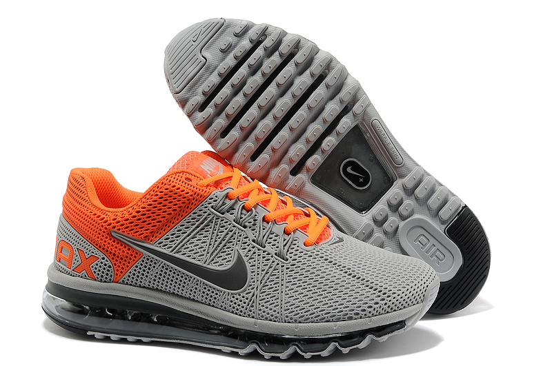 Nike Air Max 2013 Grey Orange Black Shoes - Click Image to Close