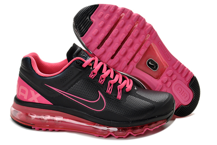 Nike Air Max 2013 Leather Black Pink For Women