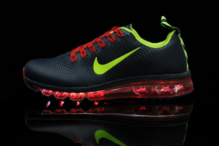 Nike Air Max 2013 NSW Midnight Black Green Red Shoes - Click Image to Close