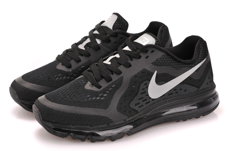 Nike Air Max 2014 All Black White Shoes - Click Image to Close