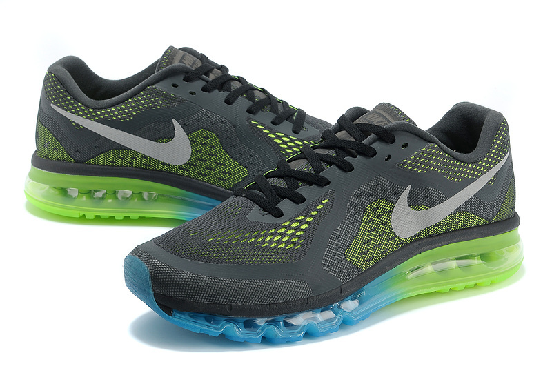 Nike Air Max 2014 Black Blue Green Shoes - Click Image to Close