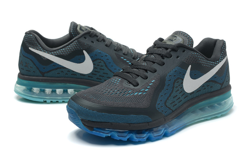 Nike Air Max 2014 Black Blue Grey Shoes - Click Image to Close