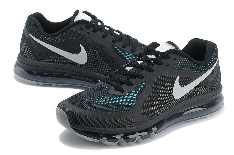 Nike Air Max 2014 Black Blue White Shoes - Click Image to Close