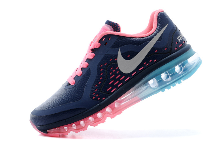 Nike Air Max 2014 Dark Blue Pink Blue Grey Shoes - Click Image to Close