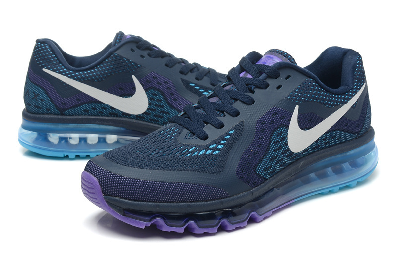 Nike Air Max 2014 Dark Blue Purple White Shoes - Click Image to Close