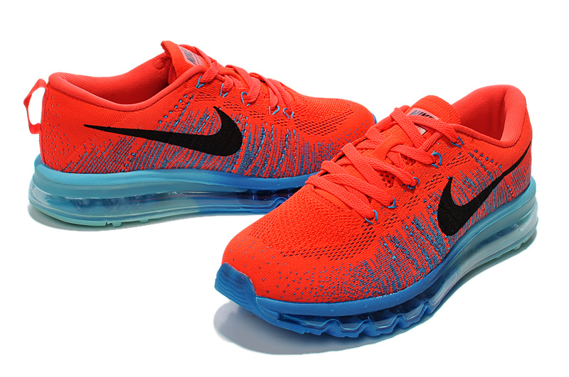 Nike Air Max 2014 Flyknit Orange Blue - Click Image to Close