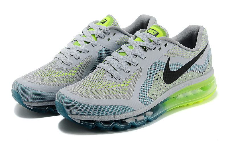 Nike Air Max 2014 Grey Blue Fluorscent Shoes - Click Image to Close