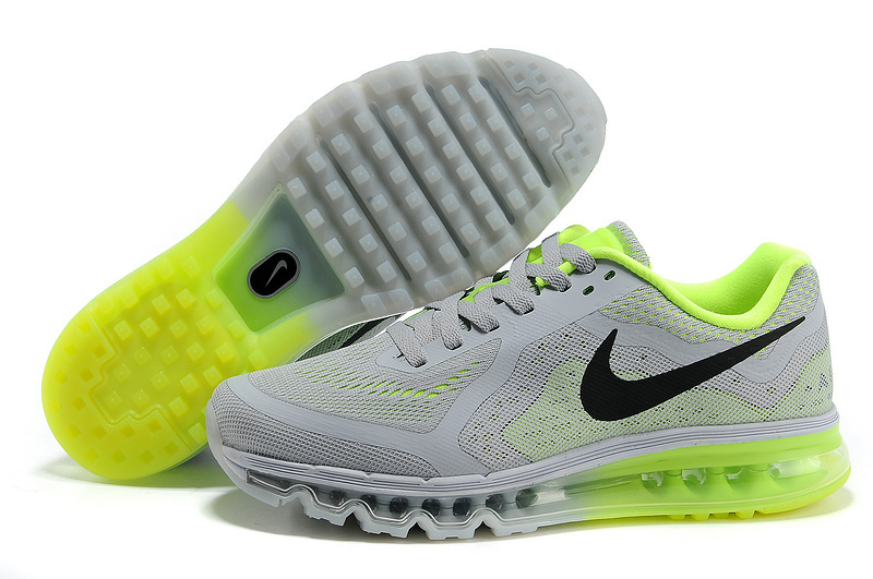 Nike Air Max 2014 Grey Fluorscent Green Shoes