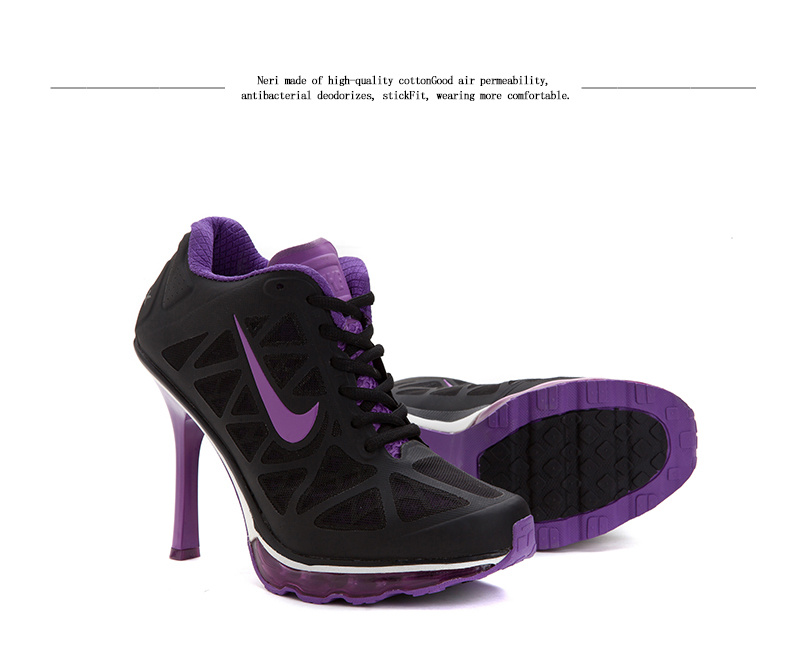 Nike Air Max 2014 High Heels Black Purple