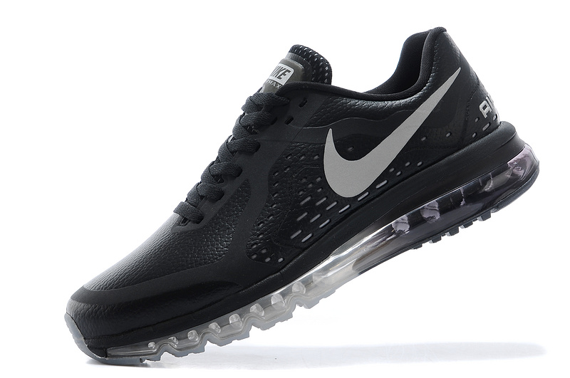 Nike Air Max 2014 Leather Black Grey Shoes