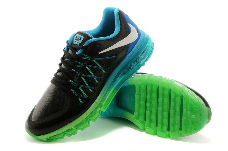 Nike Air Max 2015 Flyline Black Blue Green Shoes - Click Image to Close