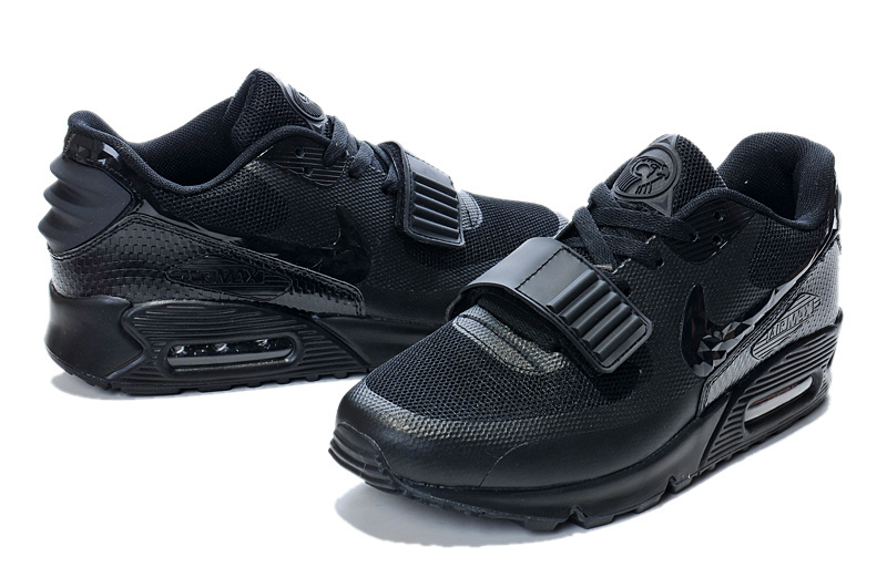 New Nike Air Max 90 Yeezy All Black - Click Image to Close