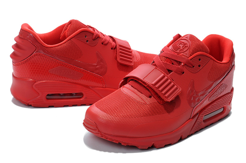 New Nike Air Max 90 Yeezy All Red - Click Image to Close