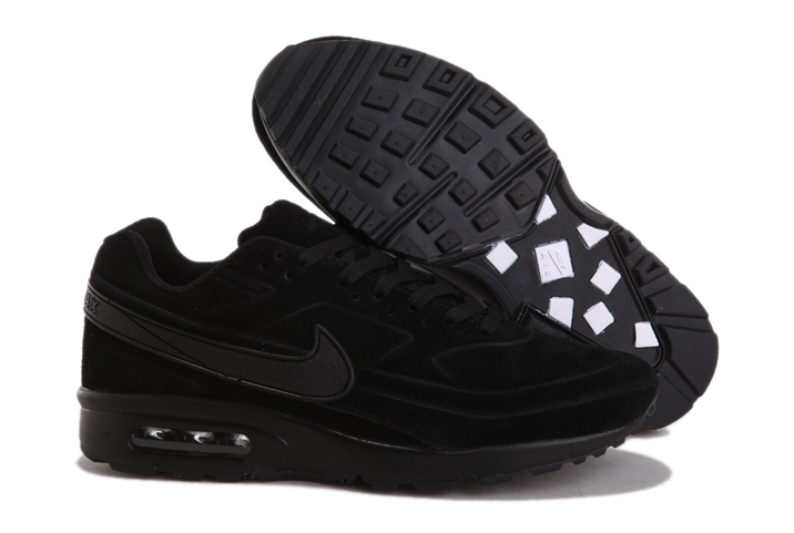 New Nike Air Max BW Leather All Black - Click Image to Close
