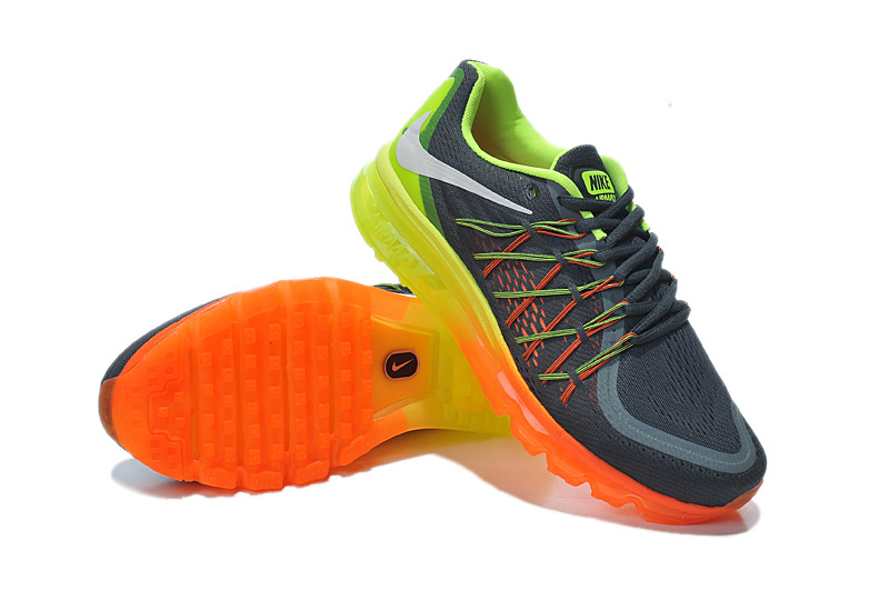 Nike Air Mx 2015 Grey Fluorscent Green Orange Shoe