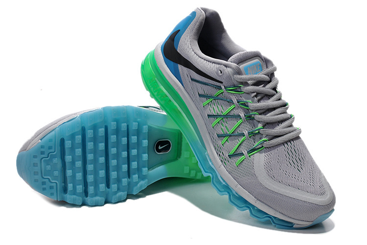 Nike Air Mx 2015 Grey Green Blue Shoes
