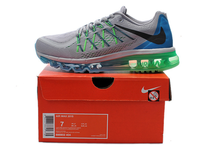 Nike Air Mx 2015 Grey Green Blue Shoes - Click Image to Close