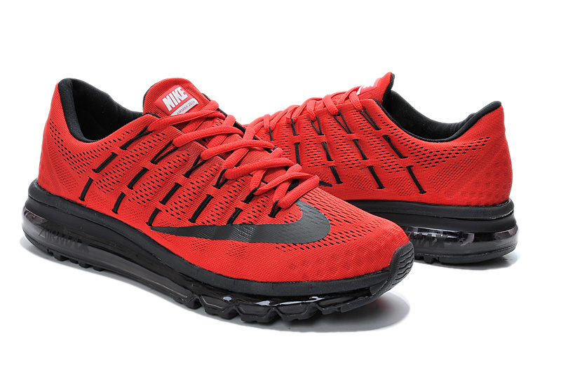 Nike Air Mx 2016 Red Black Shoes - Click Image to Close