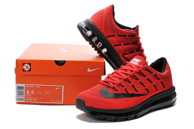 Nike Air Mx 2016 Red Black Shoes - Click Image to Close