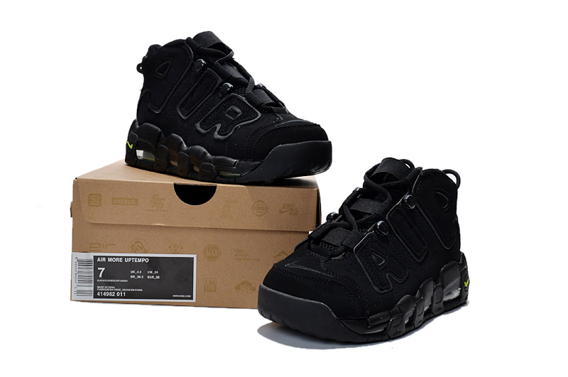 Nike Air Pippen All Black Green Shoes For Women - Click Image to Close